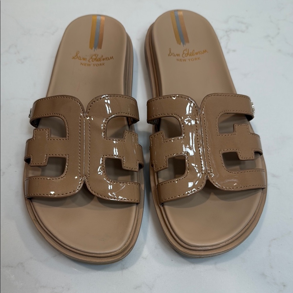 Sam Edelman Tan Slide Sandals